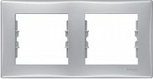 Рамка горизонтальная Schneider Electric Sedna 2-м. алюминий картинка